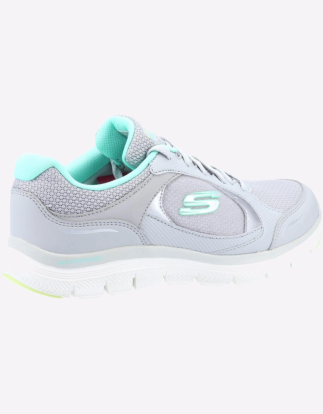 Skechers Flex Appeal 4.0 Memory Foam Womens Trainers Grey/Multicoloured