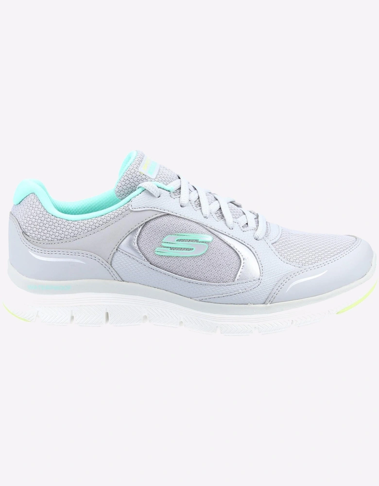 Skechers Flex Appeal 4.0 Memory Foam Womens Trainers Grey/Multicoloured