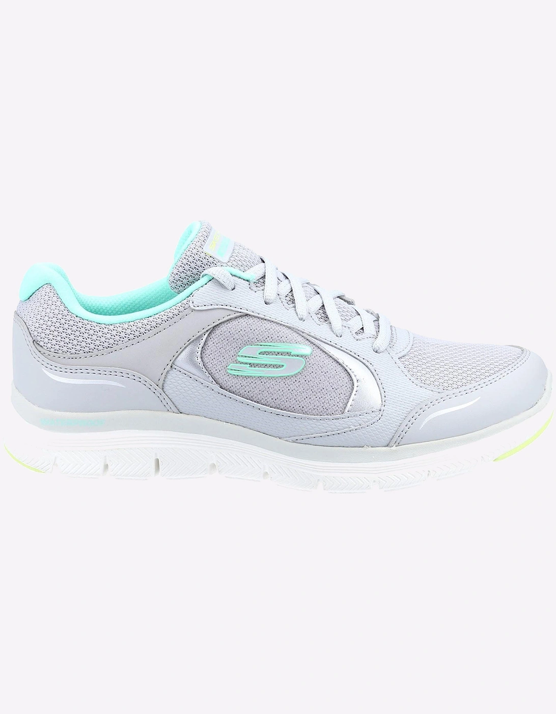 Skechers Flex Appeal 4.0 Memory Foam Womens Trainers Grey/Multicoloured