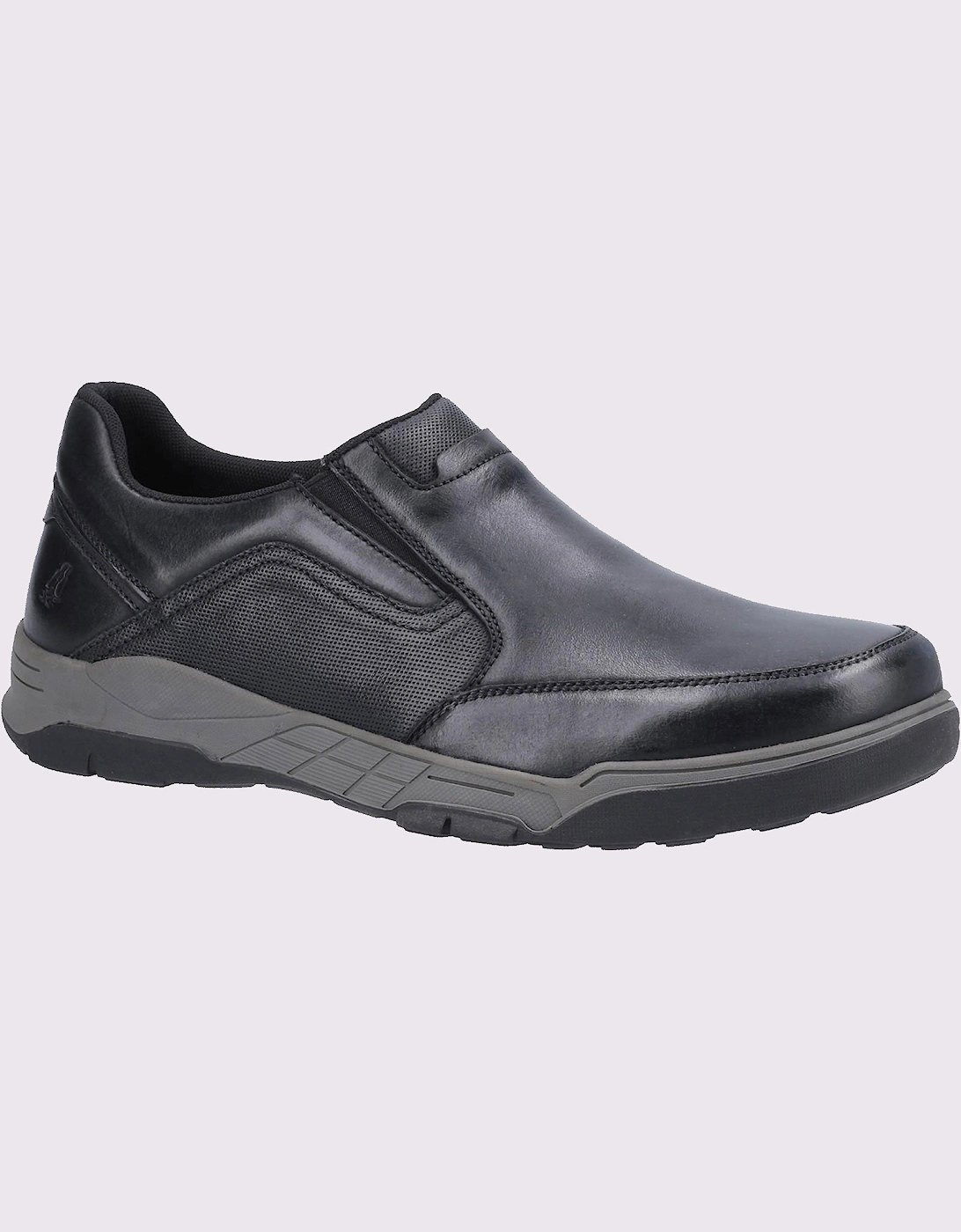 Hush Puppies Fletcher Memory Foam Slip On Mens Shoes Black