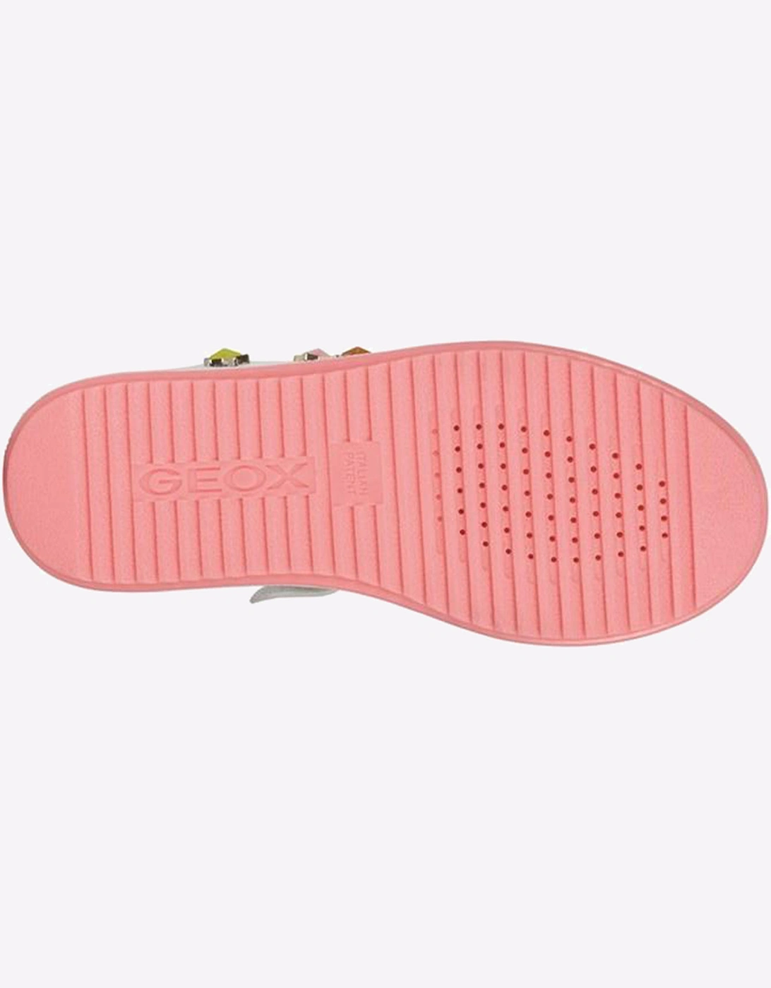 Geox Rebecca Waterproof Girls Womens Trainers White/Fuchsia