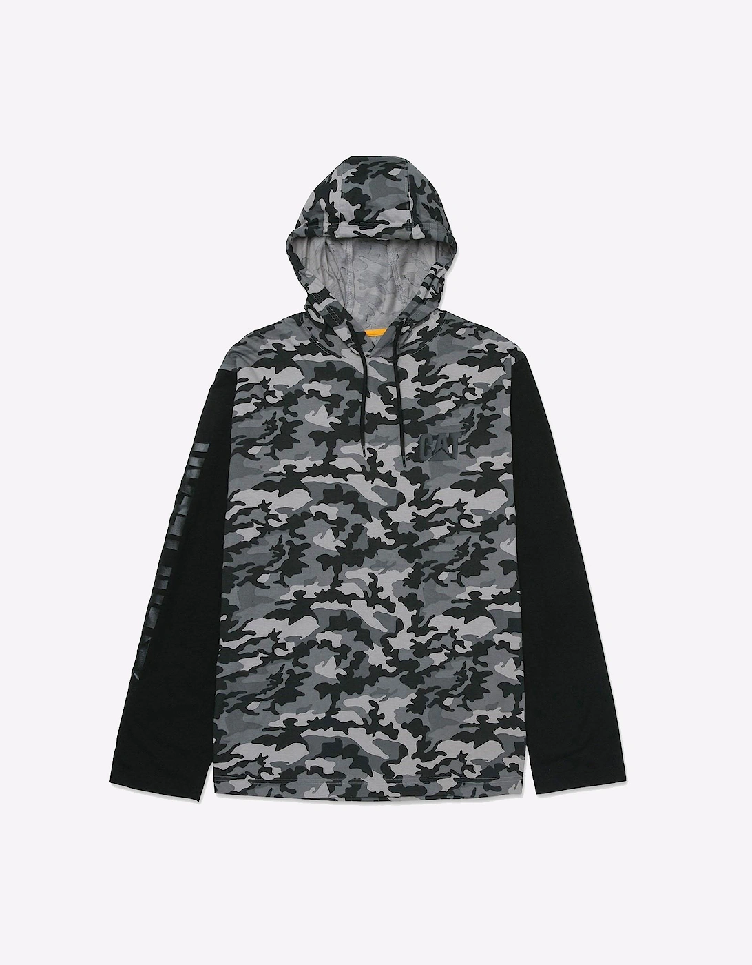 Caterpillar Long Sleeve Hoodie Mens Stone Camo