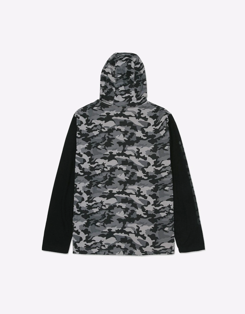 Caterpillar Long Sleeve Hoodie Mens Stone Camo