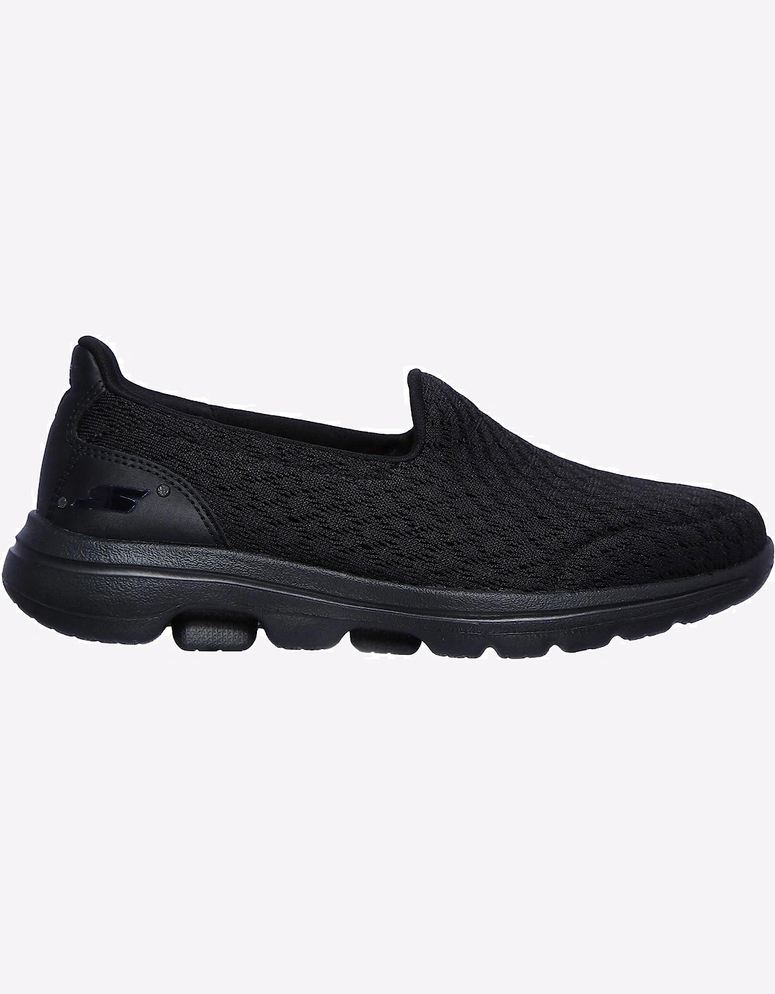 Skechers Go Walk 5 Junior Shoes Black Mesh/Black Trim