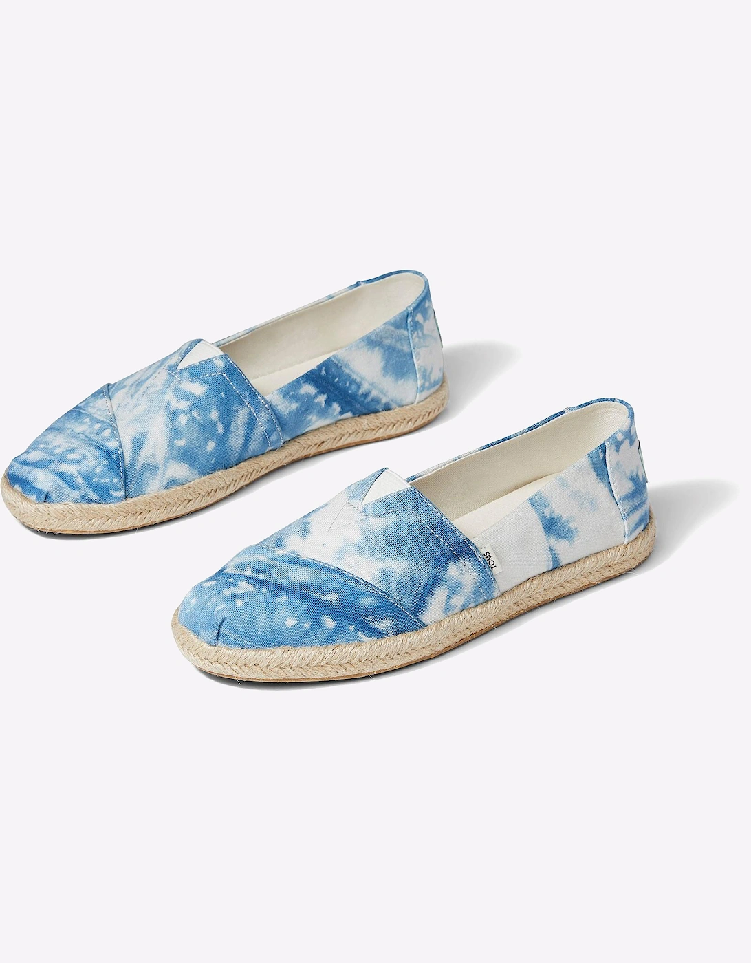 Toms Alpargata Rope Tie Dye Womens Shoes Plant Dyed Indigo / White