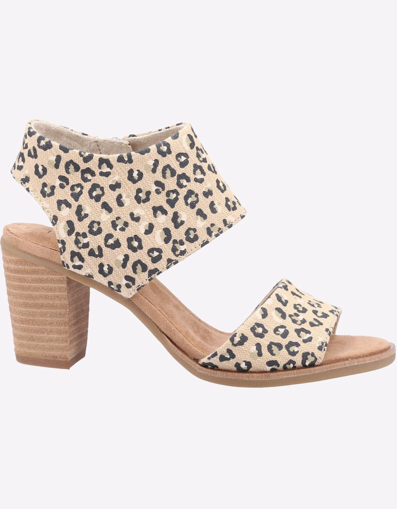 Toms Majorca Cutout Textured Cheetah Sandal Womens Natural