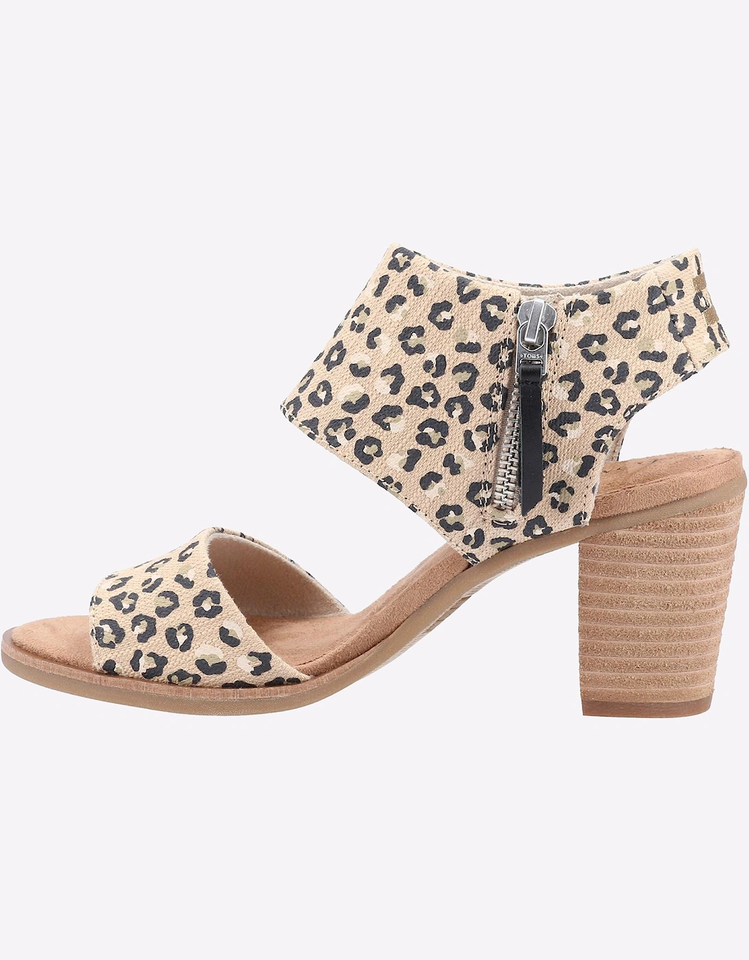 Toms Majorca Cutout Textured Cheetah Sandal Womens Natural