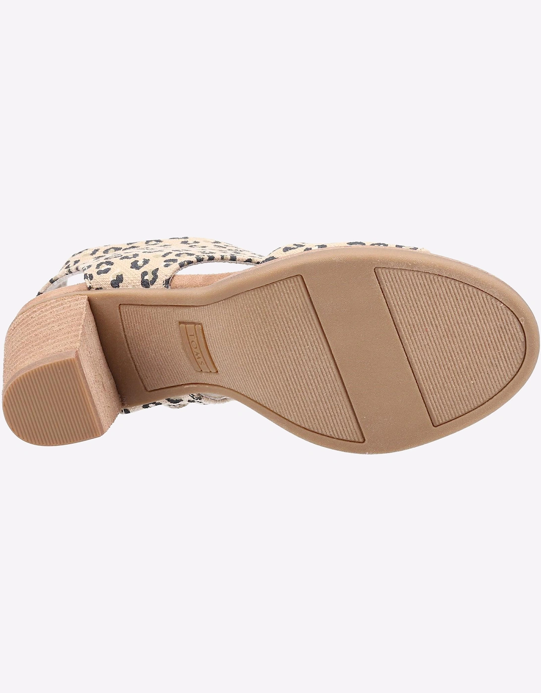 Toms Majorca Cutout Textured Cheetah Sandal Womens Natural