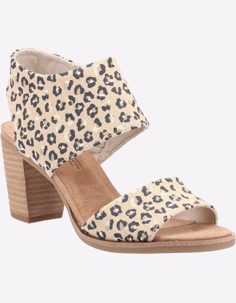 Toms Majorca Cutout Textured Cheetah Sandal Womens Natural