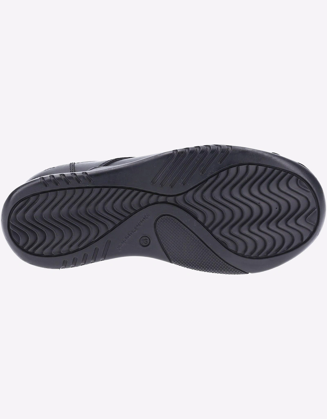 Hush Puppies Hudson Leather Memory Foam Junior Boys Shoes Black