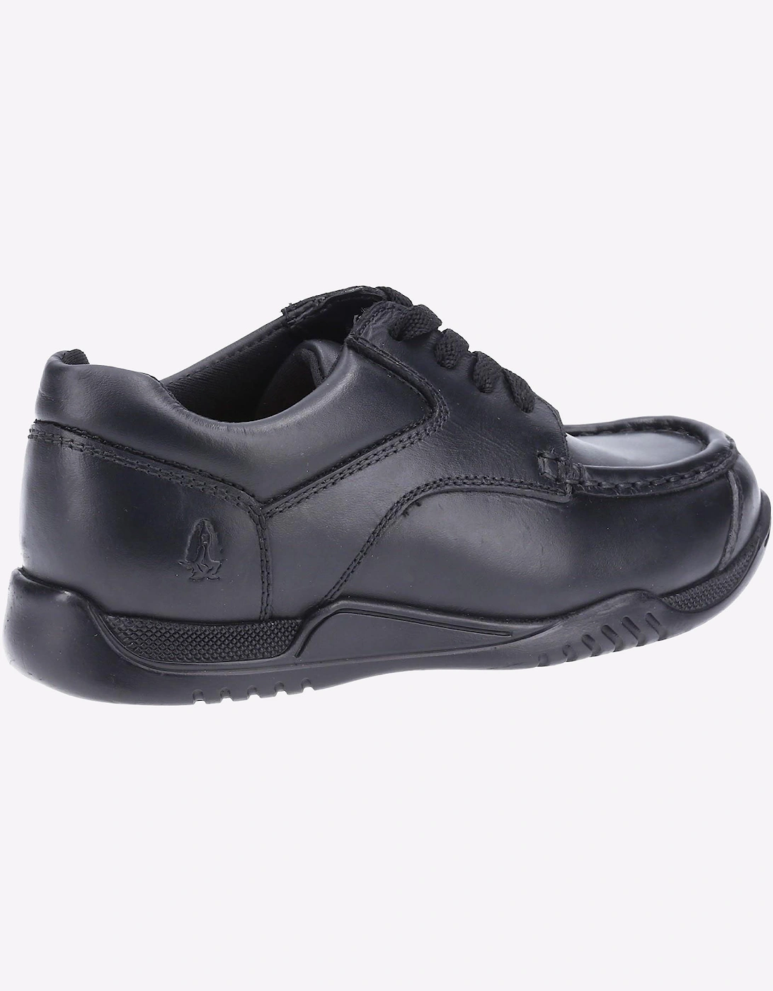 Hush Puppies Hudson Leather Memory Foam Junior Boys Shoes Black