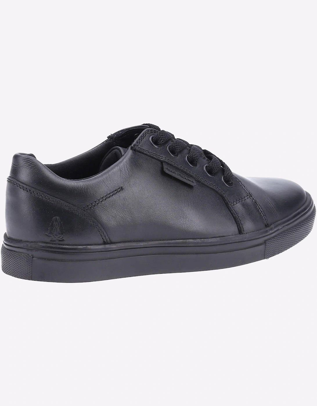 Hush Puppies Sam Leather Memory Foam Junior Black