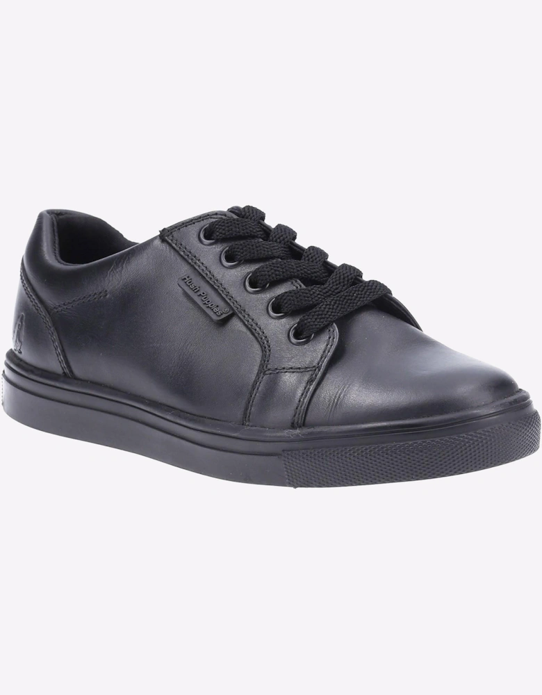 Hush Puppies Sam Leather Memory Foam Junior Black