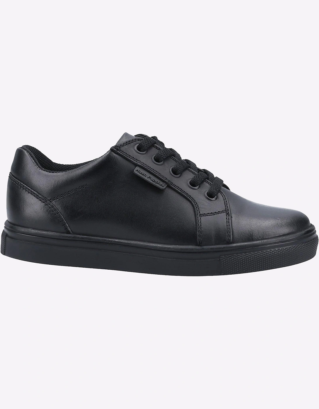 Hush Puppies Sam Leather Memory Foam Junior Black