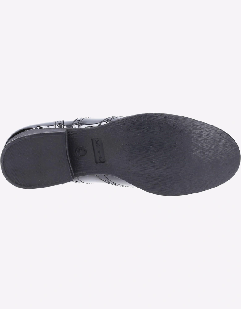 Hush Puppies Kada Patent Leather Junior Girls School Shoes Patent Black