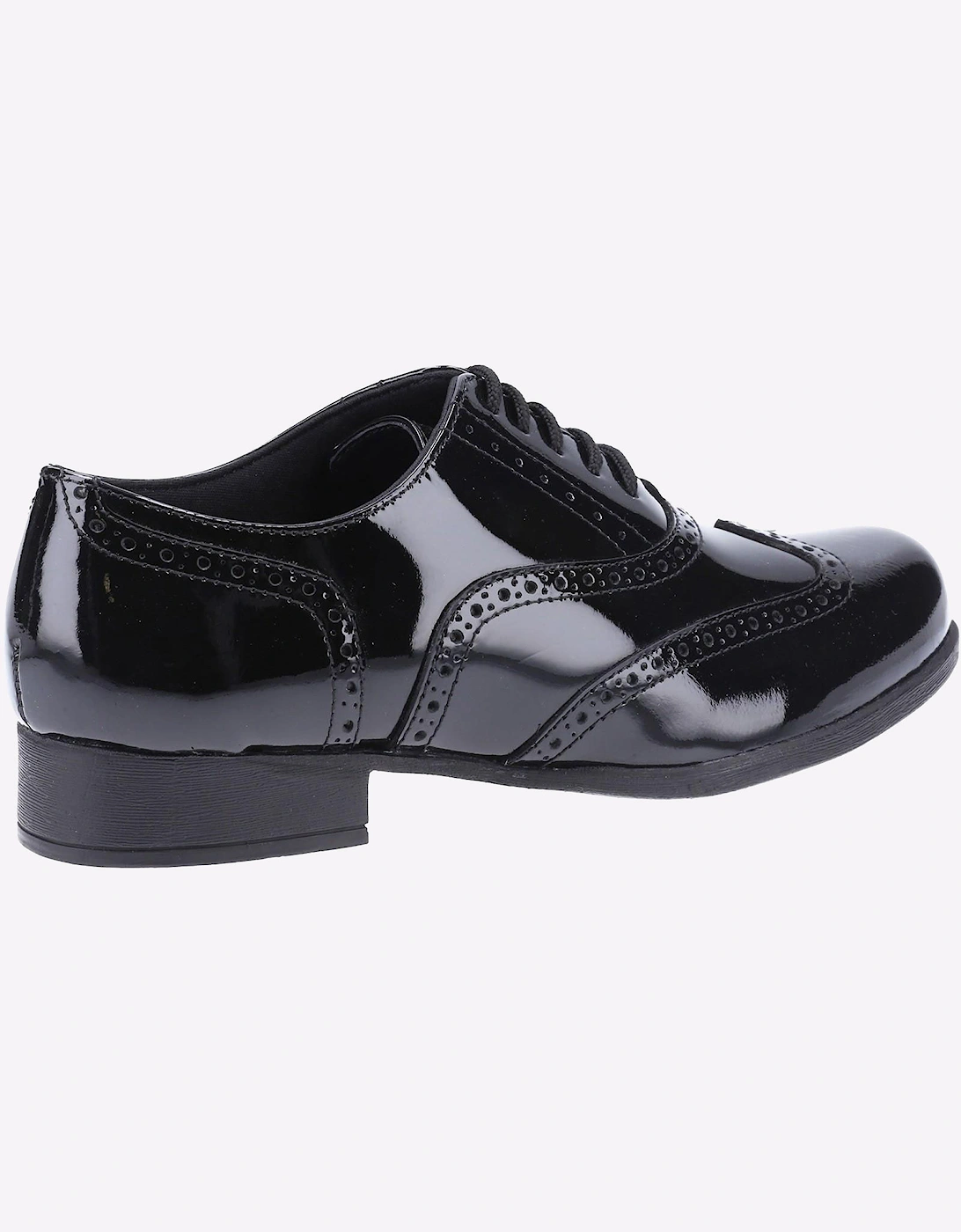 Hush Puppies Kada Patent Leather Junior Girls School Shoes Patent Black