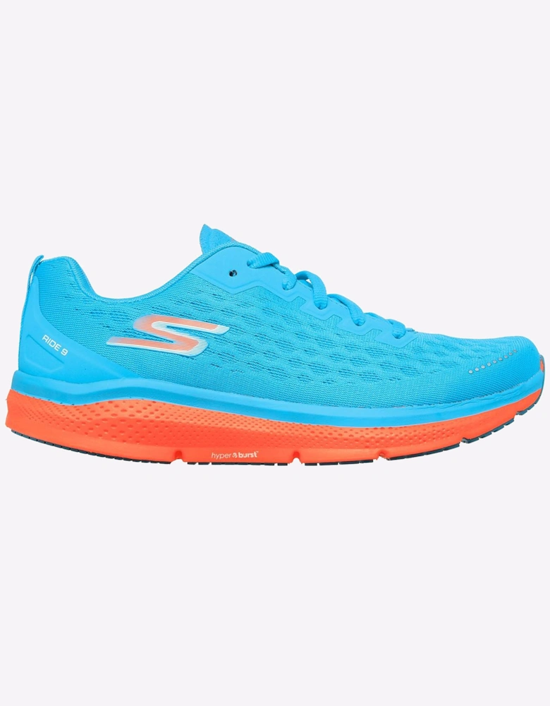 Skechers Go Run Ride 9 Mens Sports Shoes Blue/Coral