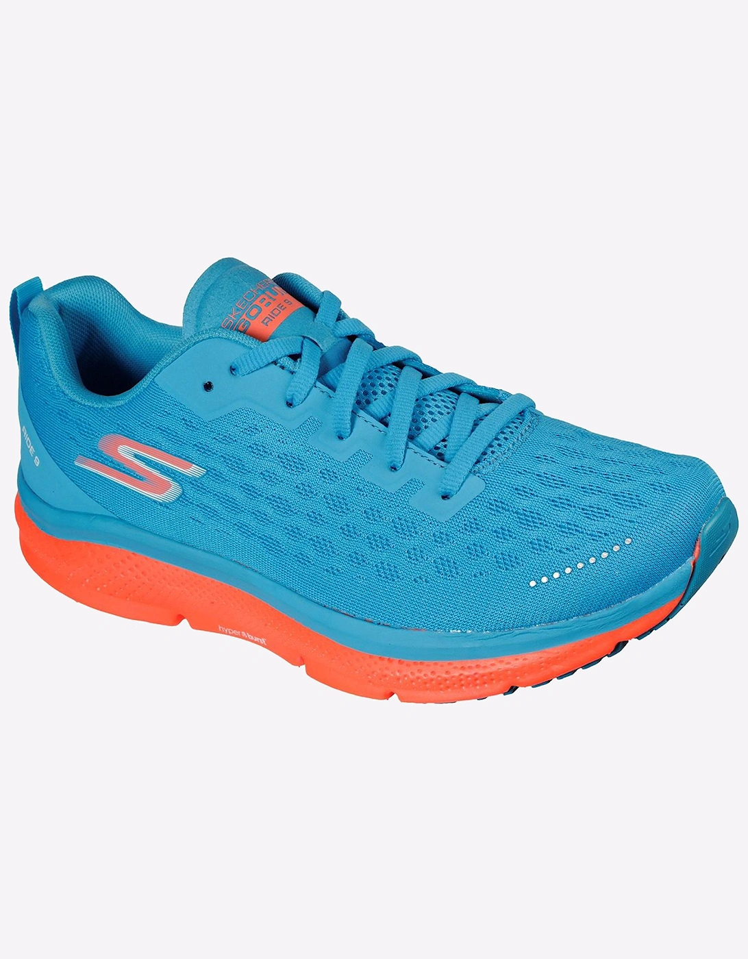 Skechers Go Run Ride 9 Mens Sports Shoes Blue/Coral