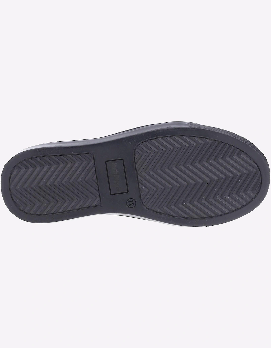 Hush Puppies Sam Leather Memory Foam Junior Boys Shoes Black