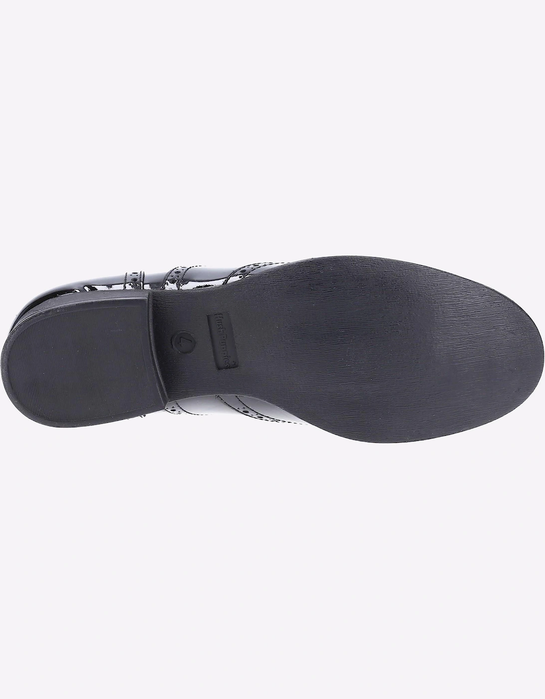 Hush Puppies Kada Senior Patent Girls Womens School Shoes Patent Black