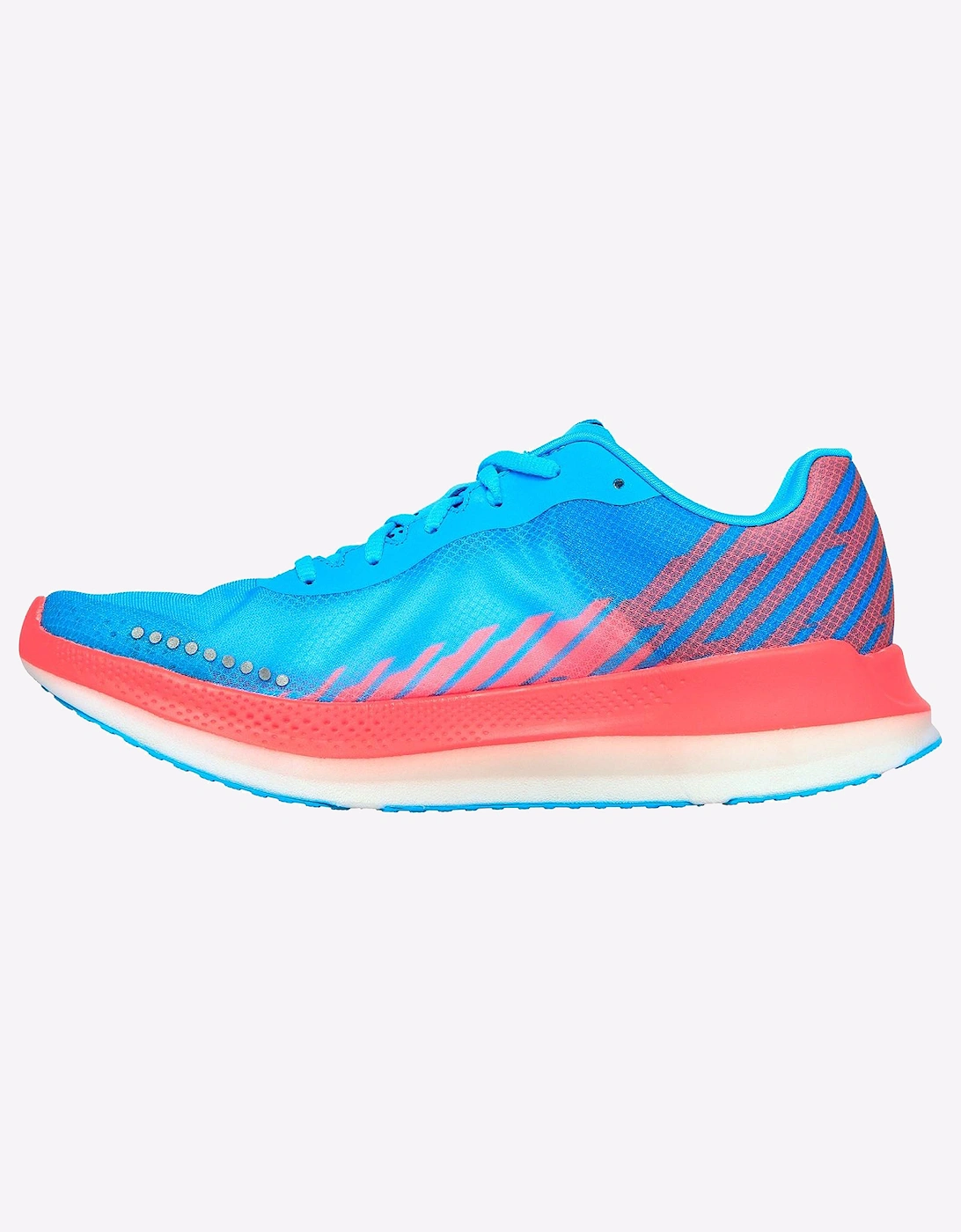 Skechers Go Run Razor Excess Womens Sports Shoes Blue/Coral