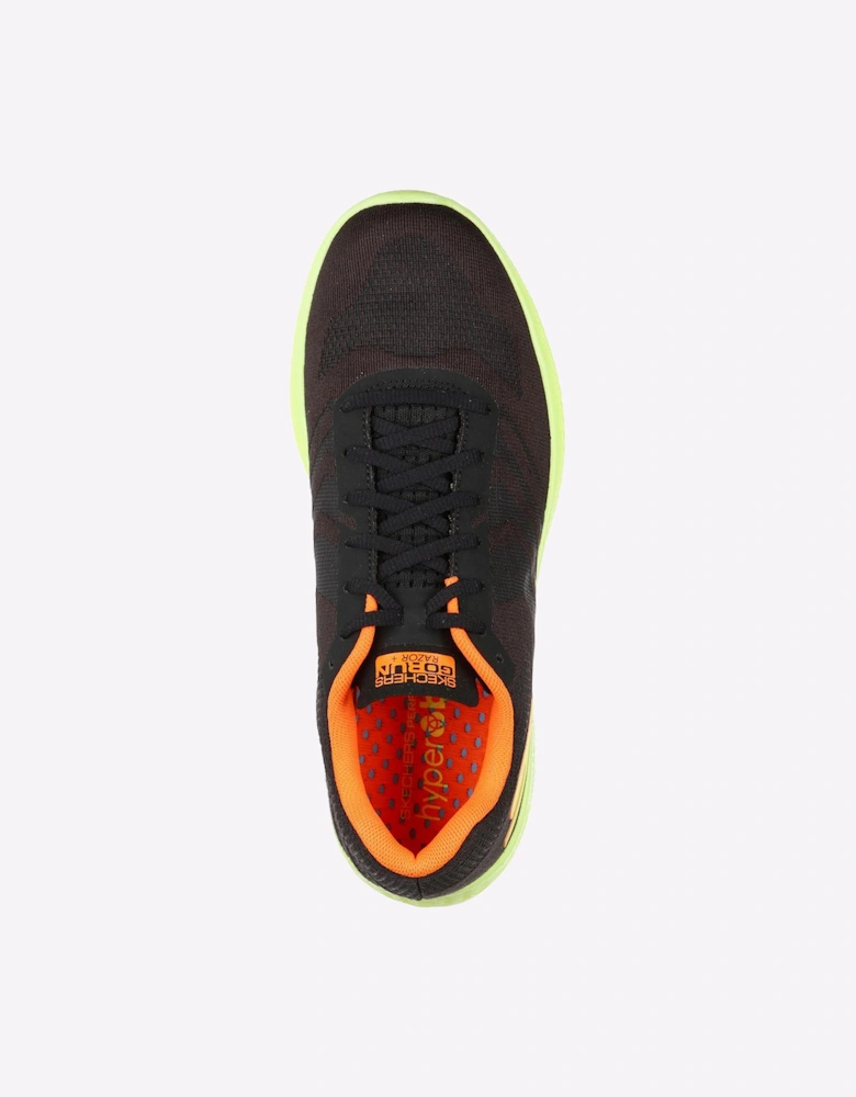 Skechers Go Run Razor+ Womens Trainers Black/Yellow/Orange