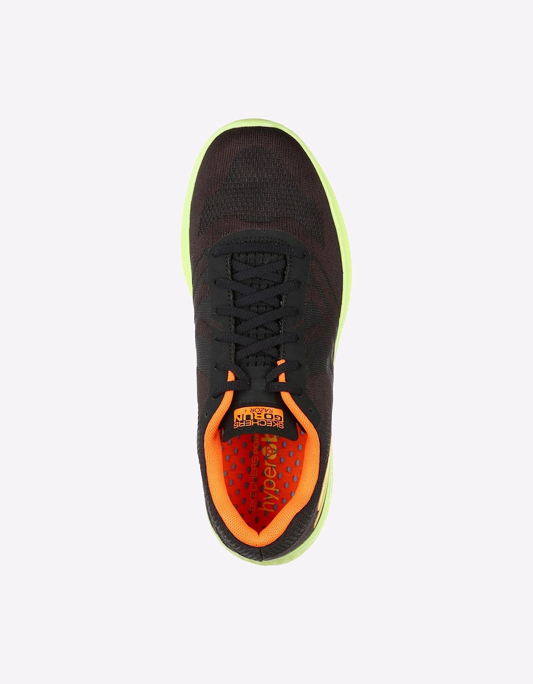 Skechers Go Run Razor+ Womens Trainers Black/Yellow/Orange