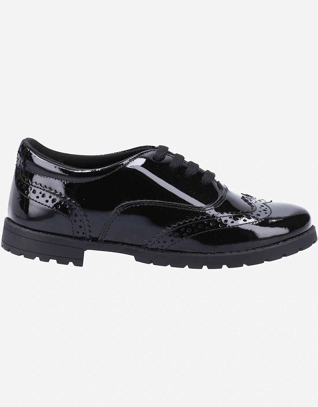 Hush Puppies Eadie Patent Leather Junior Girls Shoes Patent Black