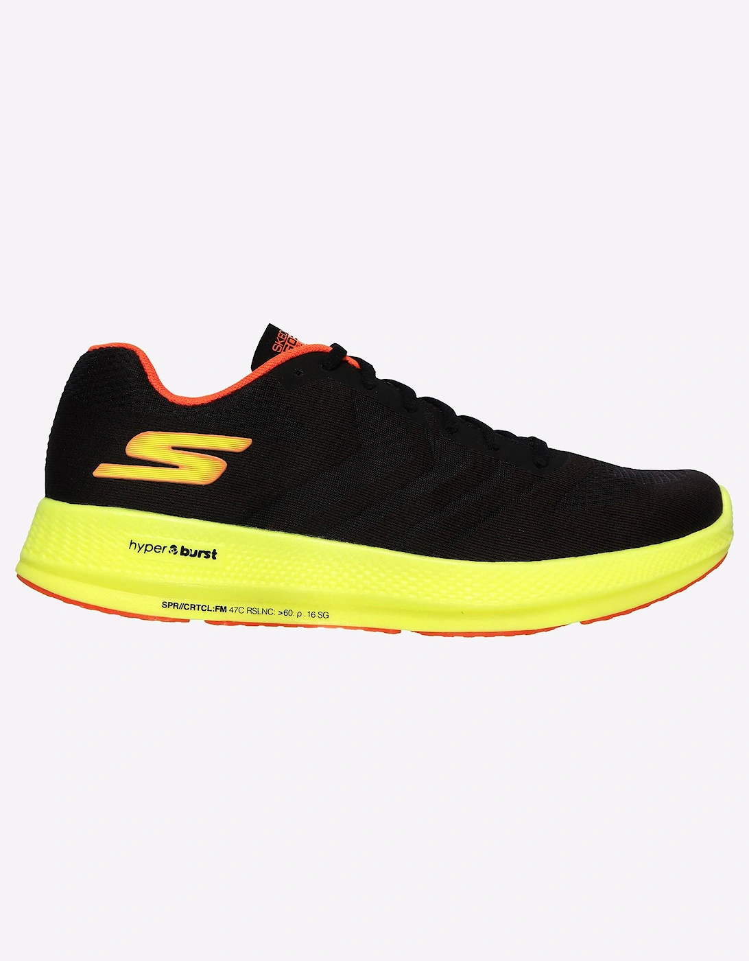 Skechers Go Run Razor+ Womens Trainers Black/Yellow/Orange