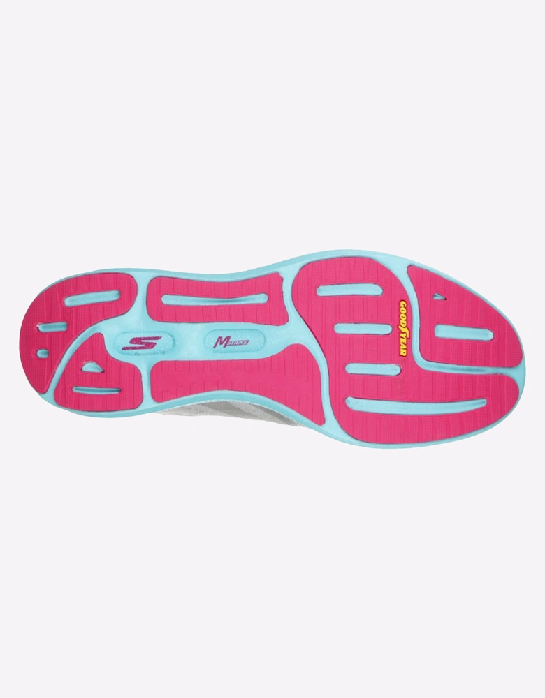Skechers Go Run Razor+ Womens Trainers Grey/Aqua/Pink