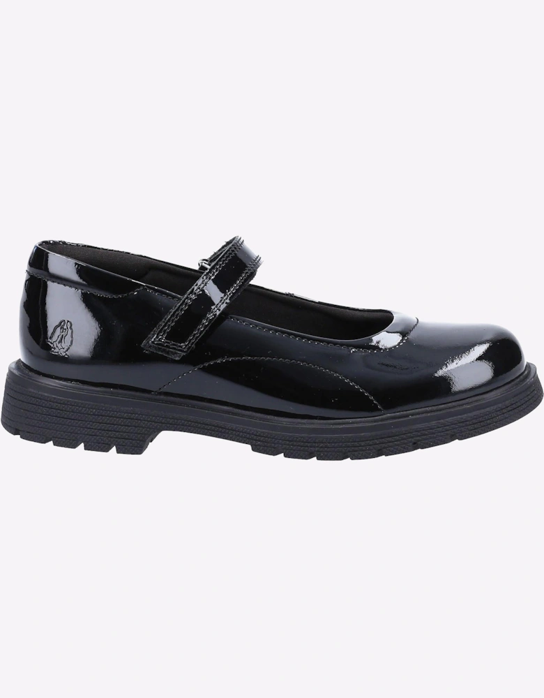 Hush Puppies Tally Patent Leather Junior Shoes Patent Black