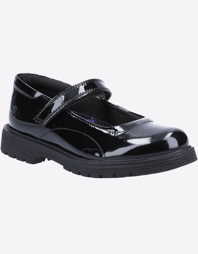 Hush Puppies Tally Patent Leather Junior Shoes Patent Black