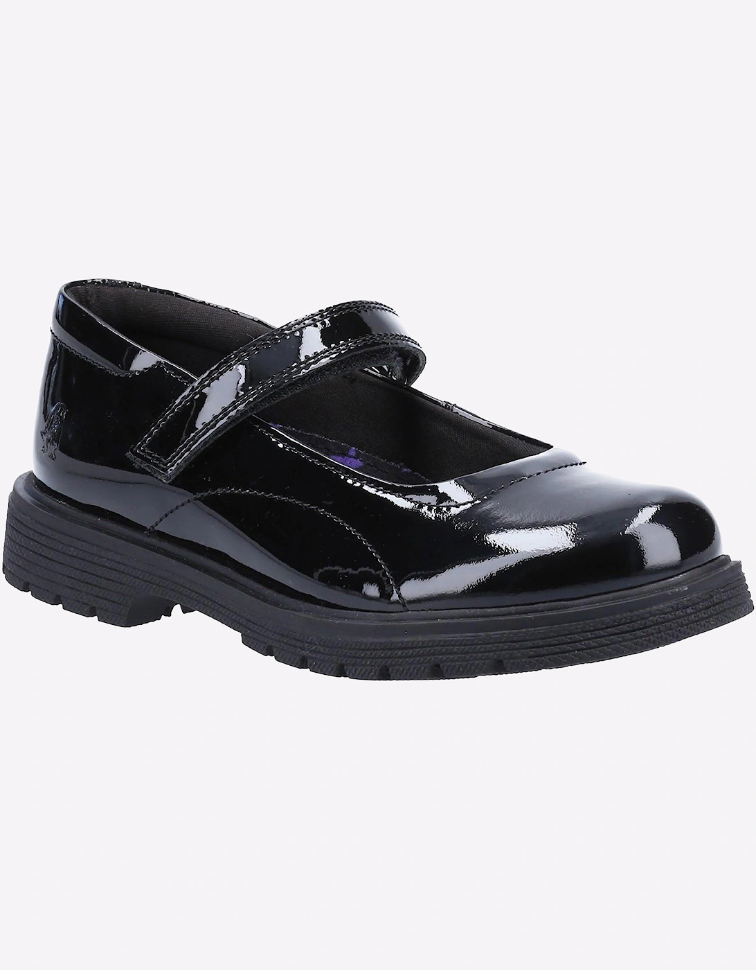 Hush Puppies Tally Patent Leather Junior Shoes Patent Black