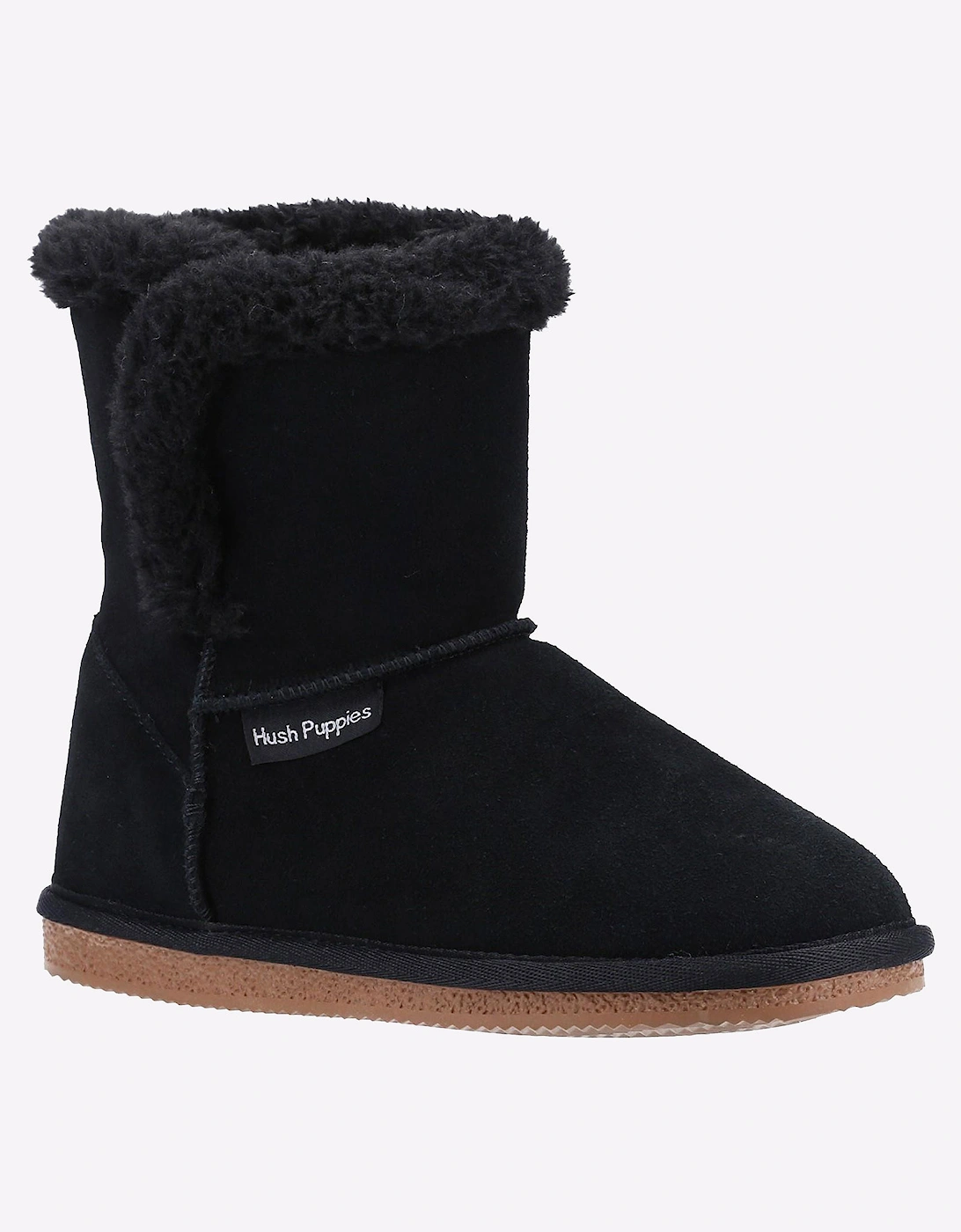 Hush Puppies Ashleigh Memory Foam Womens Slipper Boots Black