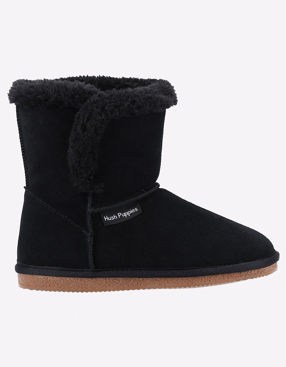 Hush Puppies Ashleigh Memory Foam Womens Slipper Boots Black