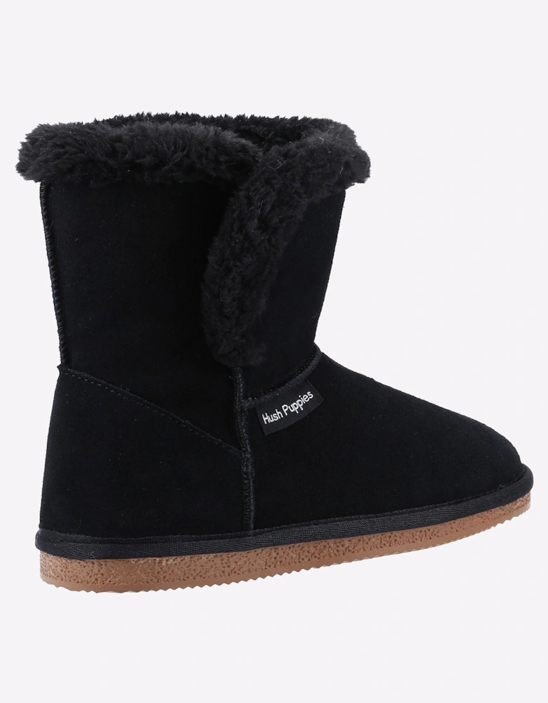 Hush Puppies Ashleigh Memory Foam Womens Slipper Boots Black