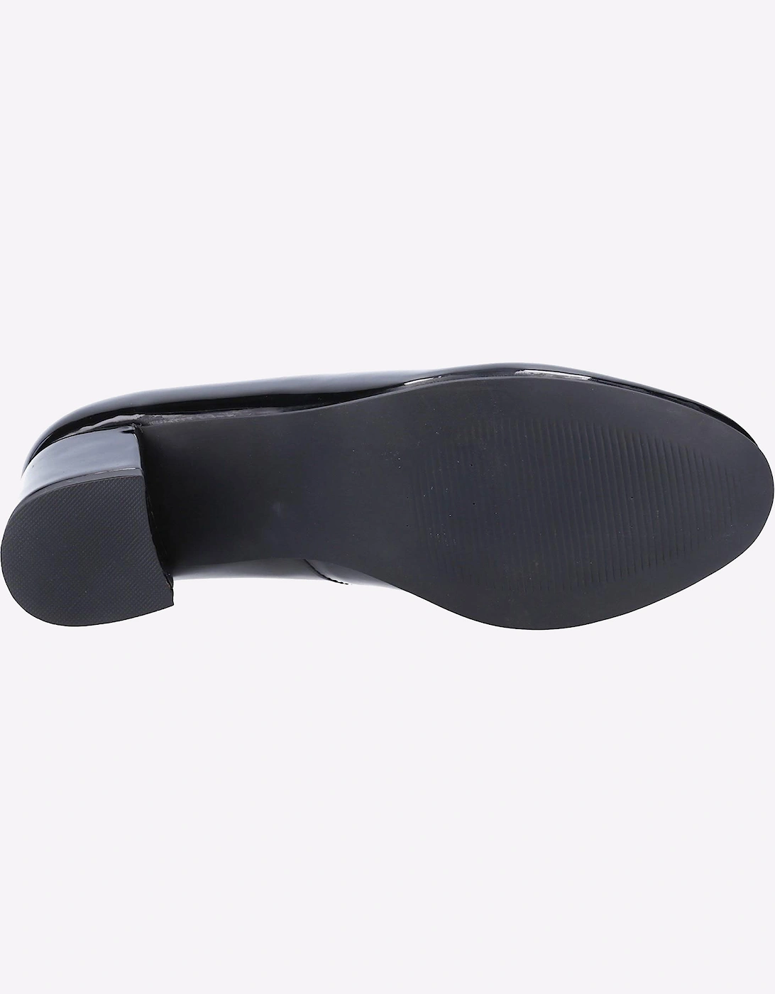 Hush Puppies Memory Foam Anna Leather Womens Court Shoes Black