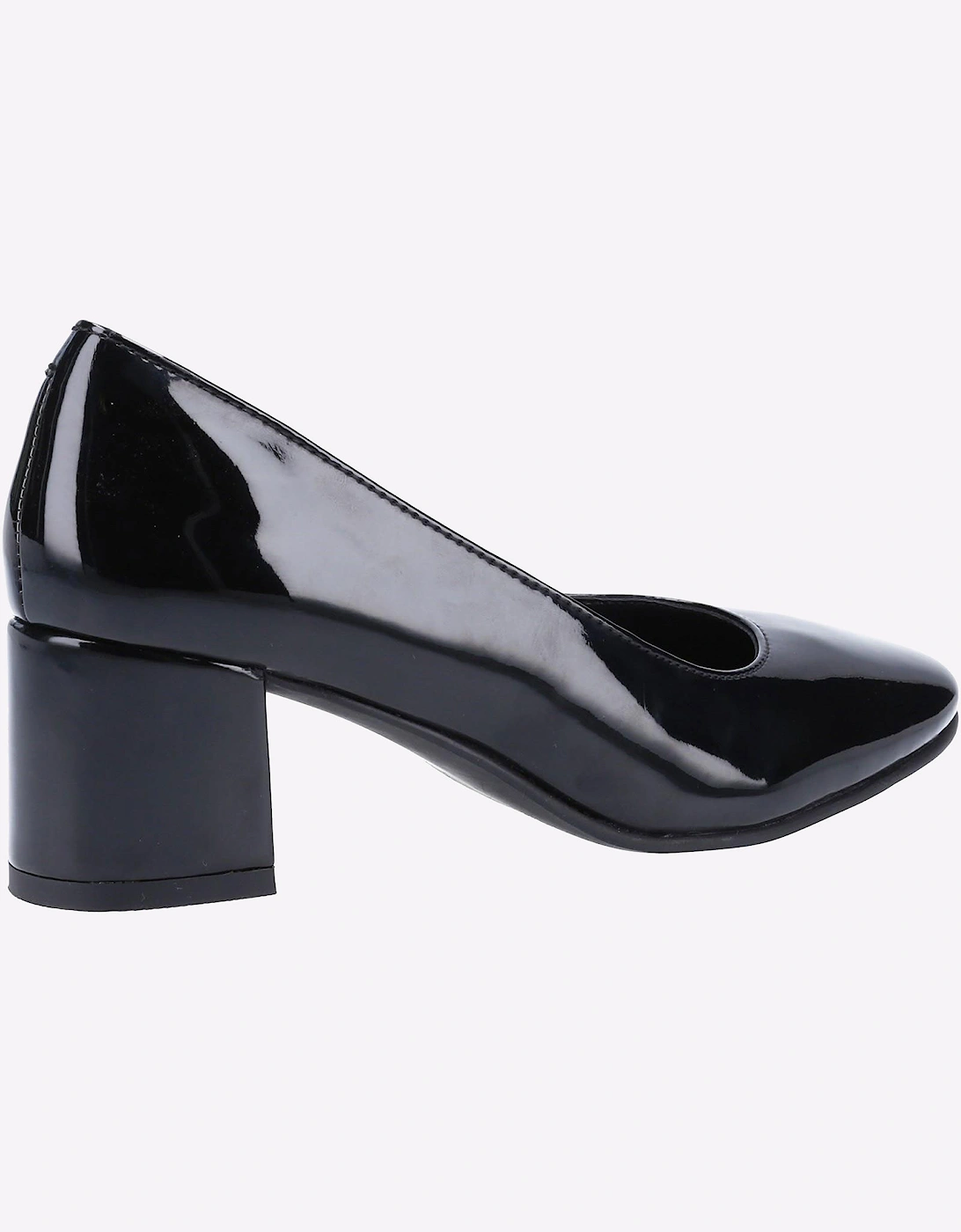 Hush Puppies Memory Foam Anna Leather Womens Court Shoes Black