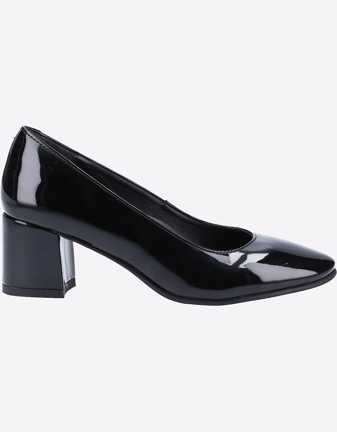 Hush Puppies Memory Foam Anna Leather Womens Court Shoes Black