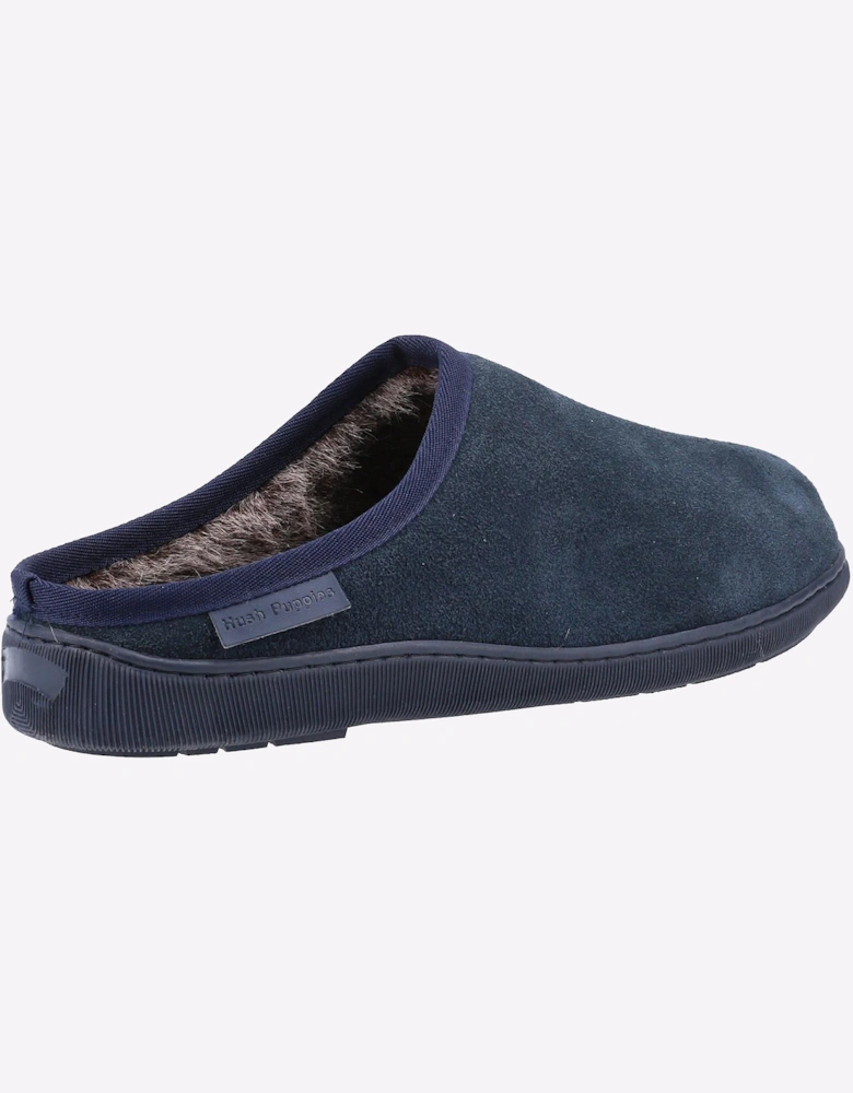 Hush Puppies Ashton Memory Foam Slipper Mens Navy