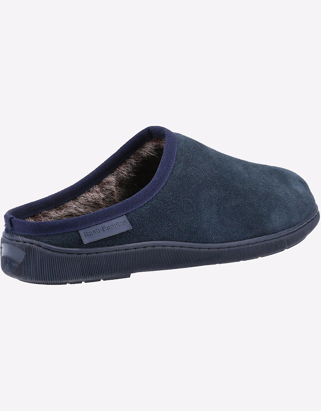 Hush Puppies Ashton Memory Foam Slipper Mens Navy