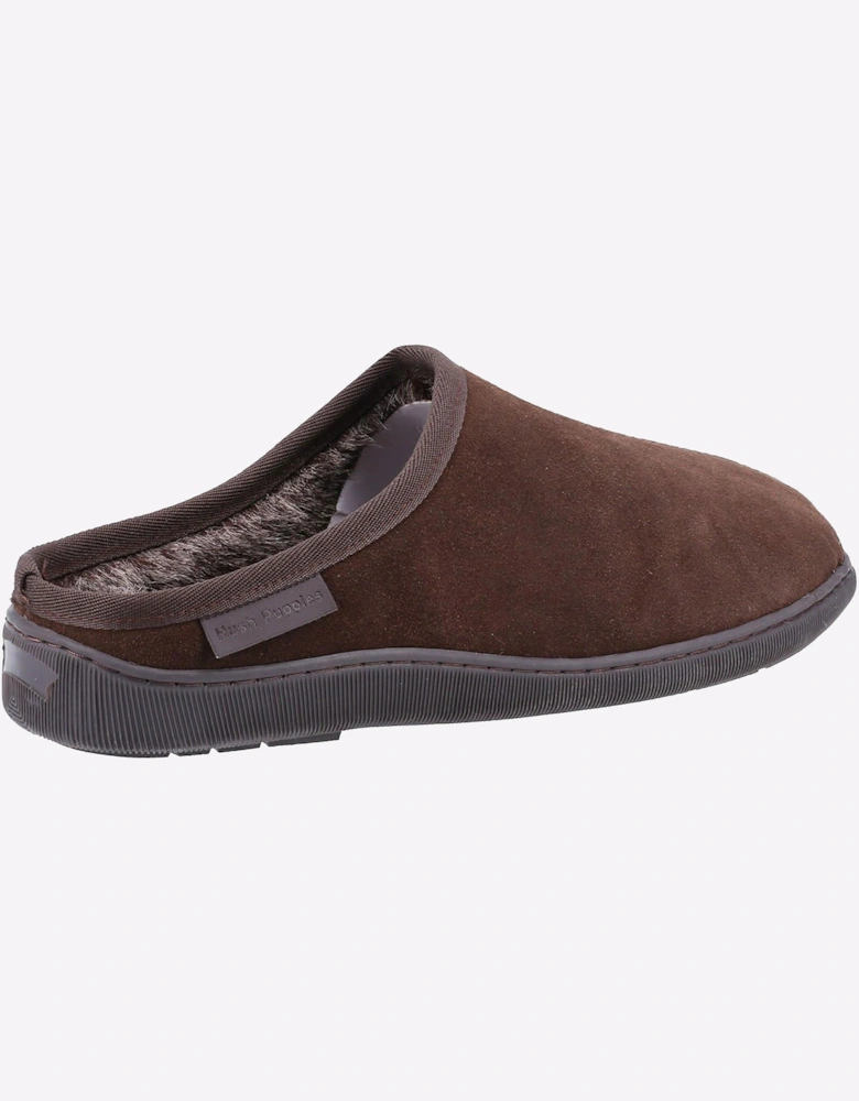 Hush Puppies Ashton Memory Foam Mens Slippers Brown