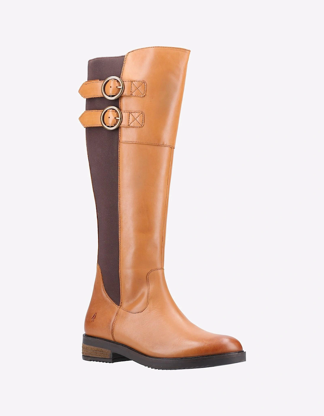 Hush Puppies Carla Memory Foam Leather Womens Boots Brown