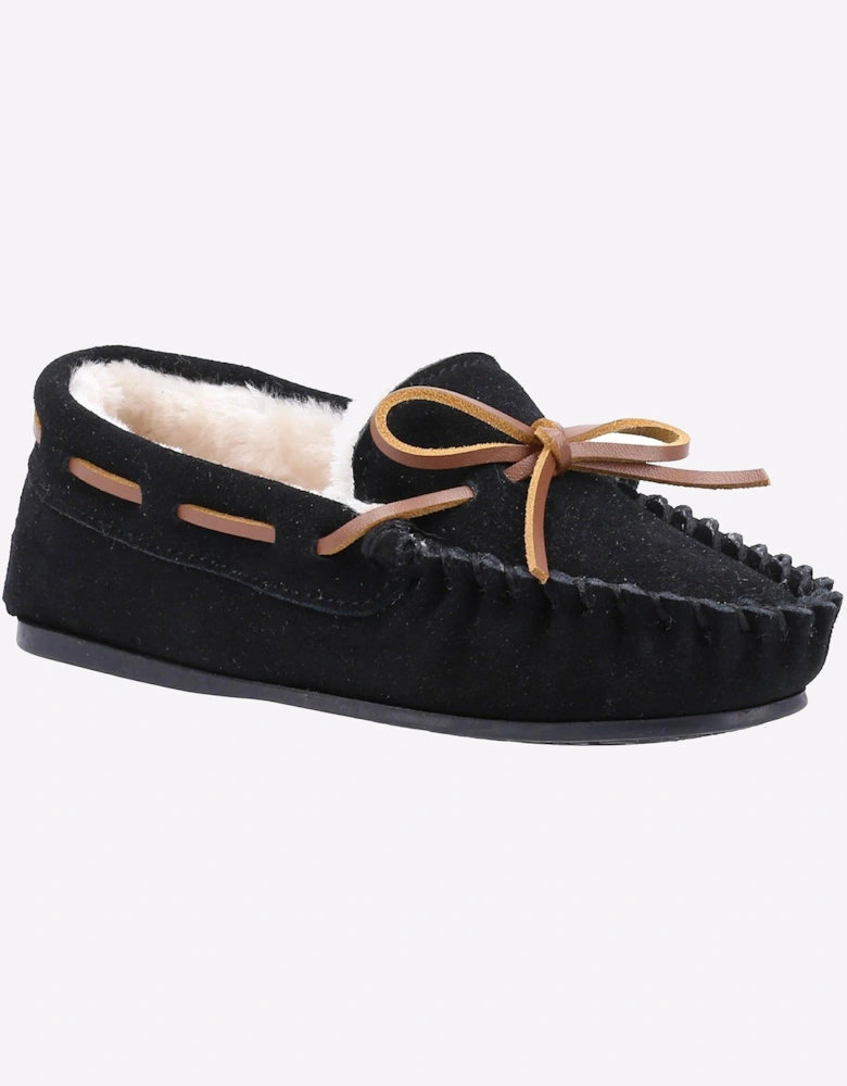 Hush Puppies Addison Memory Foam Junior Slippers Black