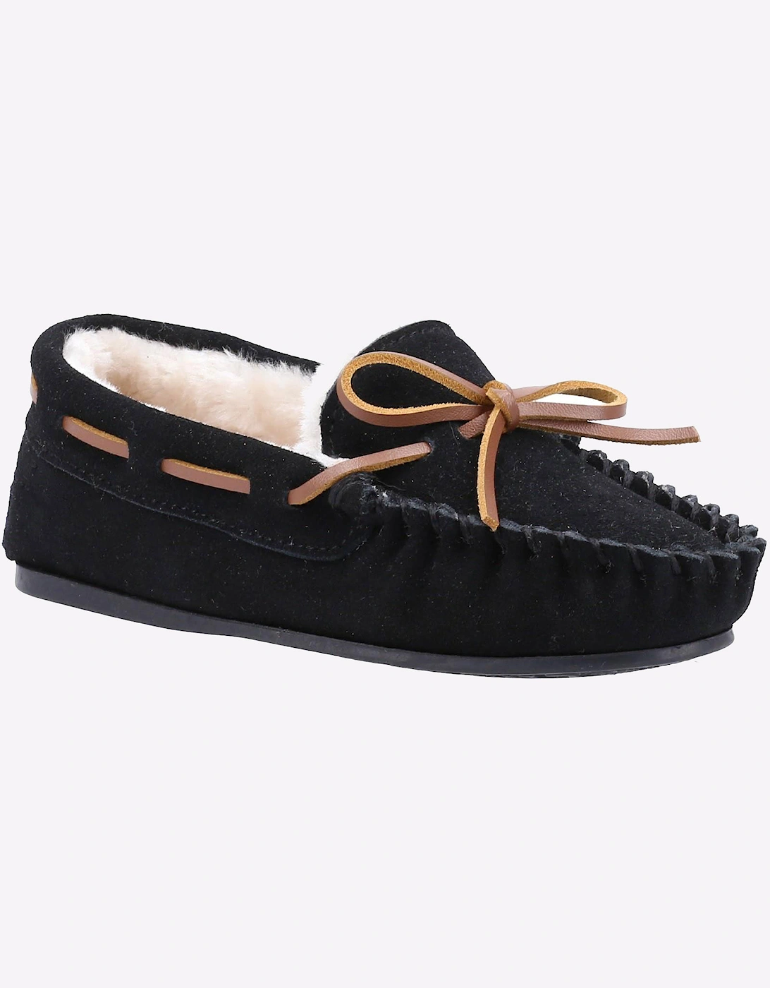 Hush Puppies Addison Memory Foam Junior Slippers Black
