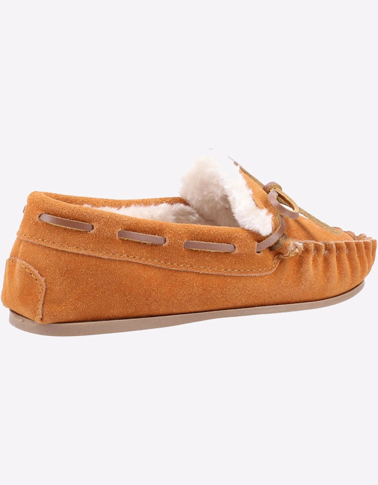 Hush Puppies Addison Memory Foam Junior Slippers Tan