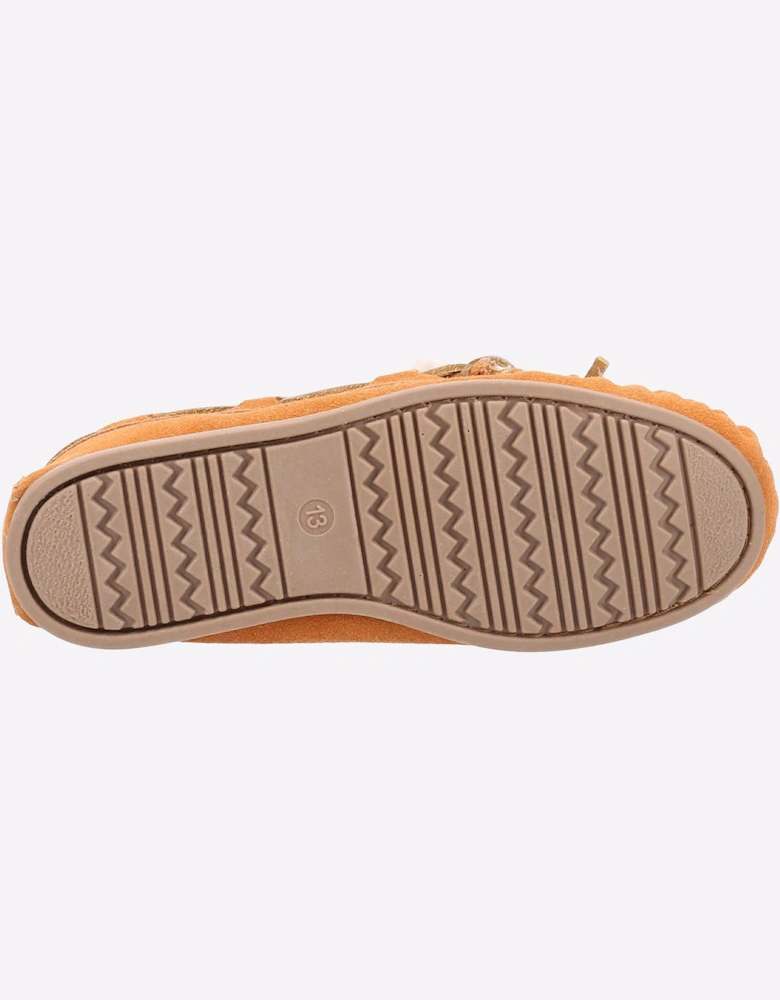 Hush Puppies Addison Memory Foam Junior Slippers Tan