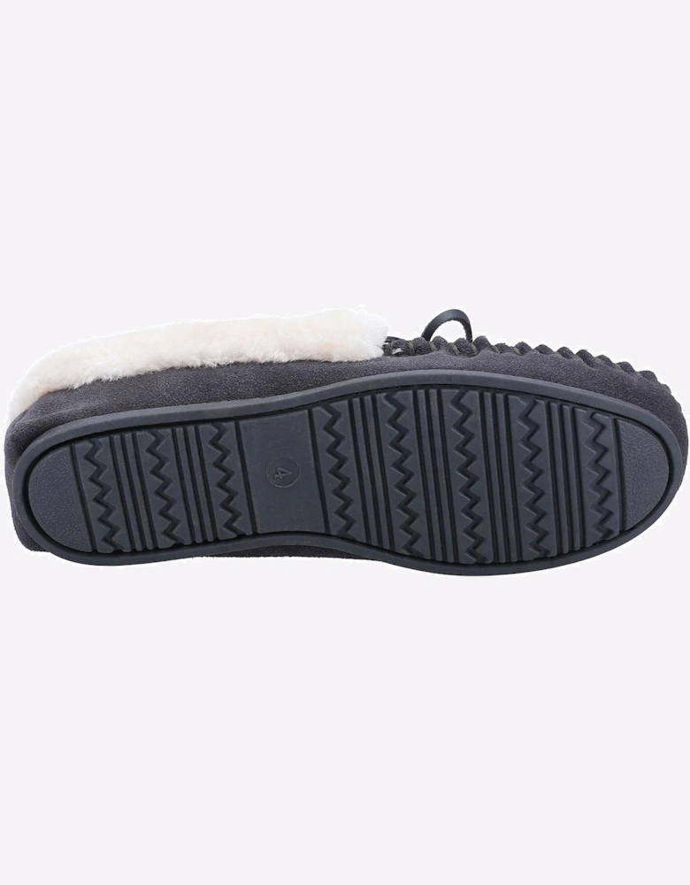 Cotswold Sopworth Moccasin Womens Slippers Grey