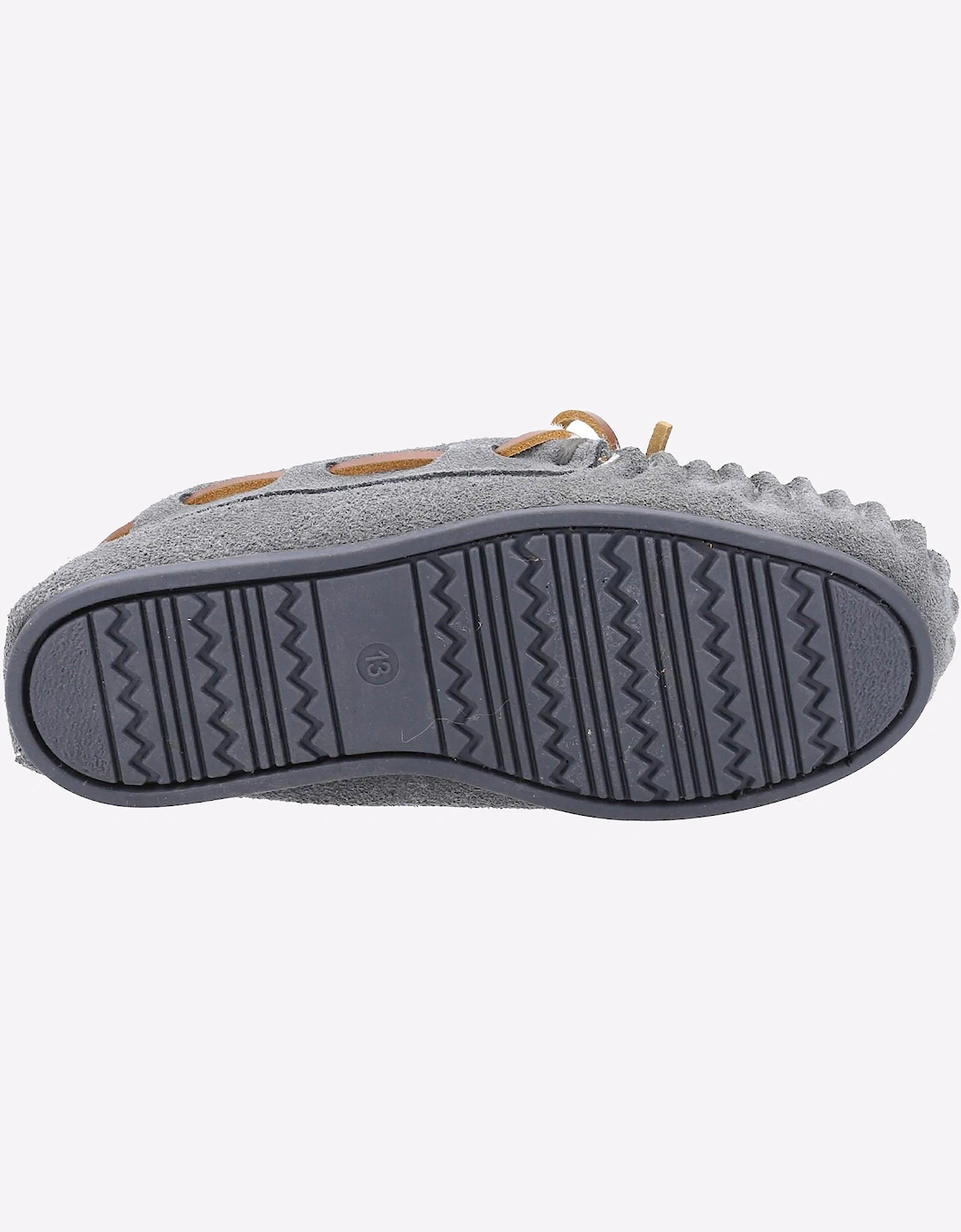Hush Puppies Addison Memory Foam Junior Slippers Grey