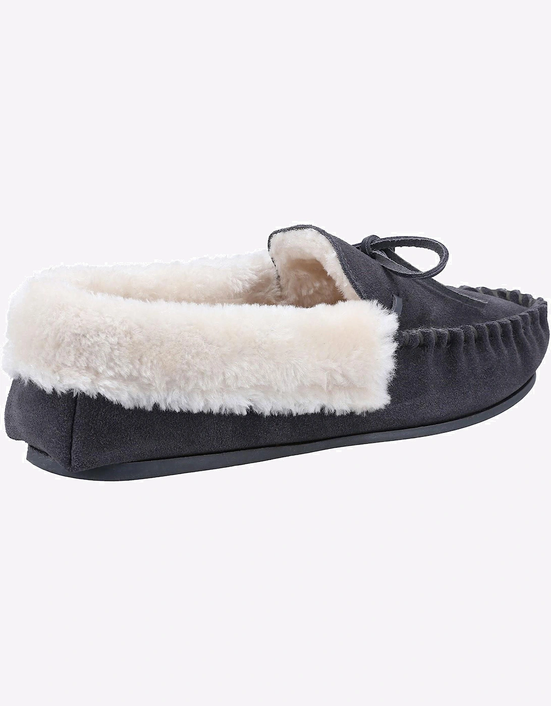 Cotswold Sopworth Moccasin Womens Slippers Grey